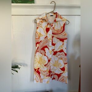 Vintage florall Hawaiian Dress size Small